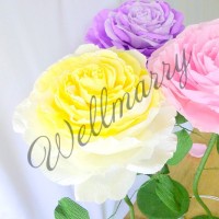 Ростовой цветок из бумаги "Роза желтая"